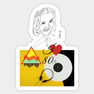 I LOVE 80S madonna Sticker